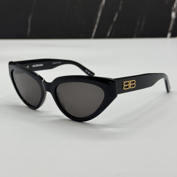 NEW BALENCIAGA SUNGLASSES BLACK WOMEN EYEWEAR BALENCIAGA BB0270S 001
